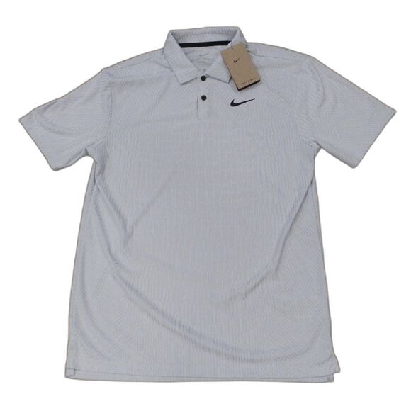 Nike Dri-Fit ADV Men's Light Gray White Golf Polo Shirt Short Sleeve Small NWT - Picture 1 of 2